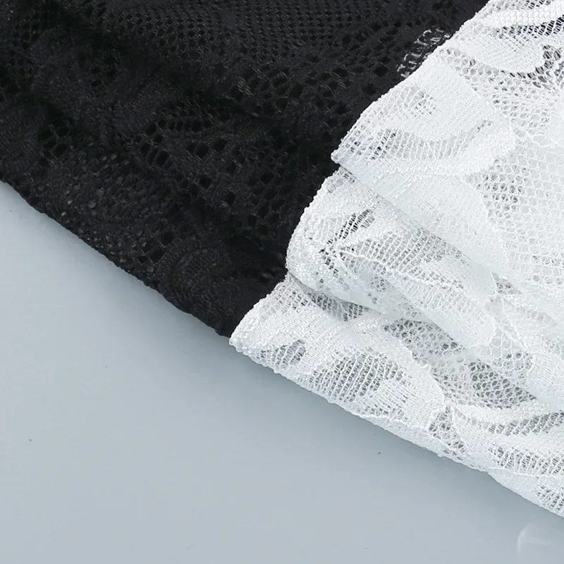 Ootddress Halter Lace See-Through Crop Top Ruffled Contrast Tank Top - Y2K Fashion Patchwork Strapless Sexy Contrast Cropped Top 15 Ootddress Halter Lace See-Through Crop Top Ruffled Contrast Tank Top - Y2K Fashion Patchwork Strapless Sexy Contrast Cropped Top