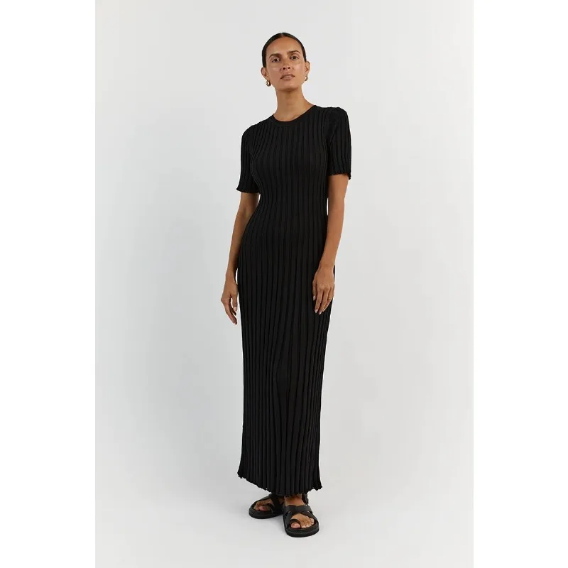 Ootddress Ribbed Short Sleeve Casual Maxi Dress Knitwear Lace-Up High Waist Solid Patchwork Dress Autumn Female Knit Dress New 14 Ootddress Ribbed Short Sleeve Casual Maxi Dress Knitwear Lace-Up High Waist Solid Patchwork Dress Autumn Female Knit Dress New