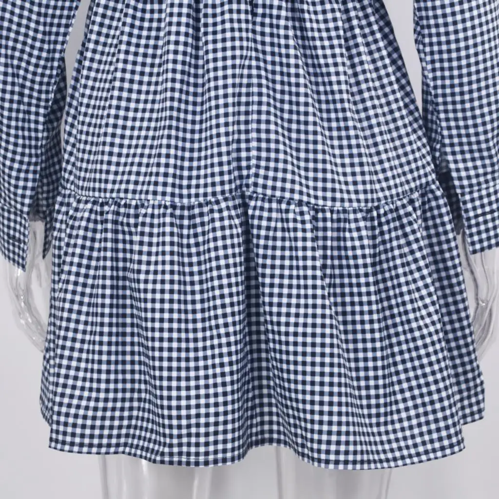 Plaid Shirt Casual Vestidos Long Sleeve White Short Dress For Women Summer PU Leather Patchwork Sweet Office Ladies Mini Dresses