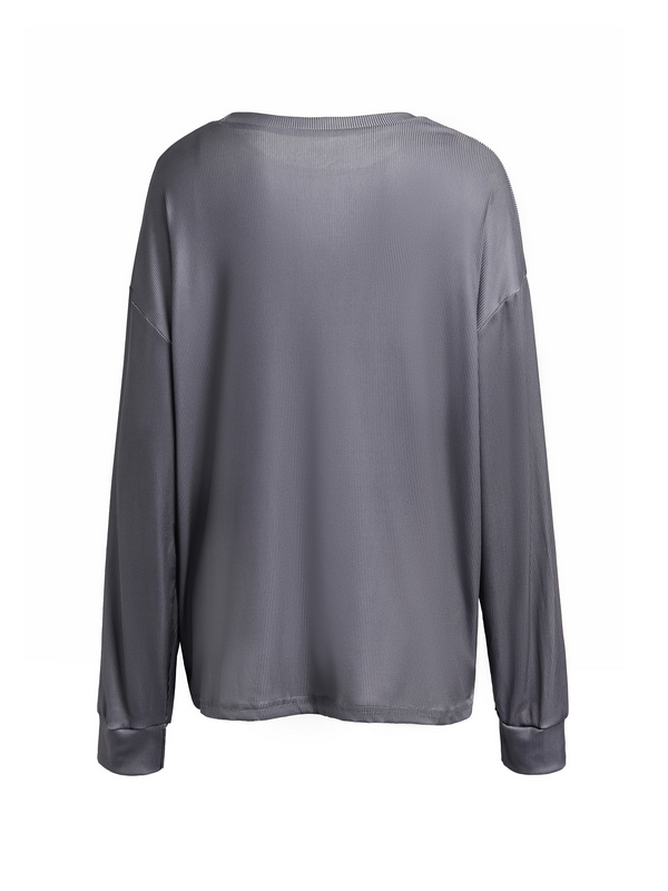 Vintage Print Oversized Long Sleeve Tee