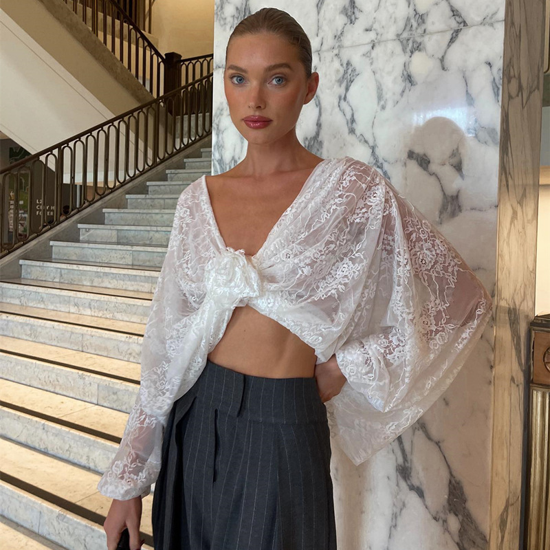Ootddress Flower Splice Mesh Shirts For Women Sexy See Through Loose Long Sleeve Crop Tops Hot Girls Club Lace Shirt Lady 2025 New 20 Ootddress Flower Splice Mesh Shirts For Women Sexy See Through Loose Long Sleeve Crop Tops Hot Girls Club Lace Shirt Lady 2025 New
