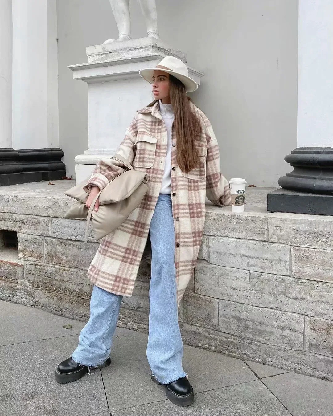 Ootddress 2025 Fashion Women's Jeans Bottom Casual Straight Leg Baggy Jeans Fall Boyfriend Long Trousers High Waist Denim Pants