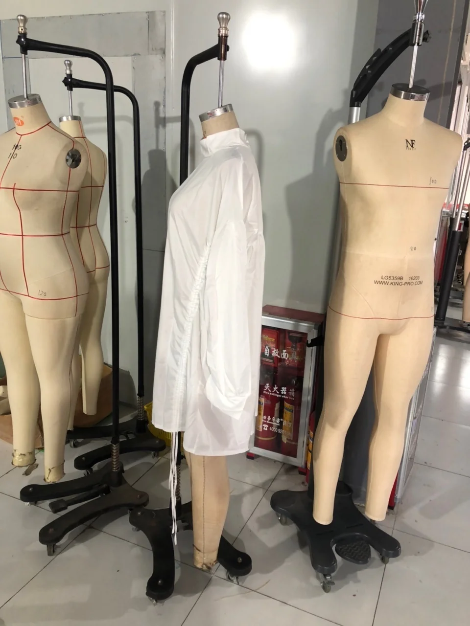 Plus Size Half Turtleneck Fold Design Shirt Dress Lantern Sleeve Loose Mock Neck Straight Drawstring Women's Dress