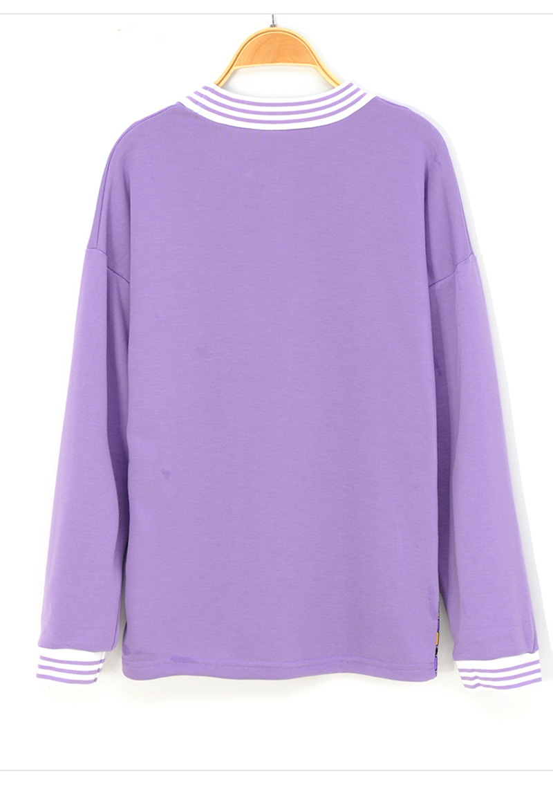 Cute 90s Vintage Purple Aesthetic Oversized Loose Sweatshirt Sweater Pullover Hoodie Autumn Casual E-Girl Kawaii Korean Japanese Harajuku Streetwear