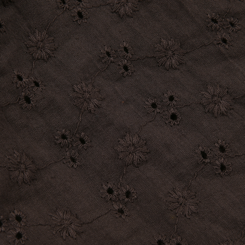 Brown Lace Patchwork Crop Top