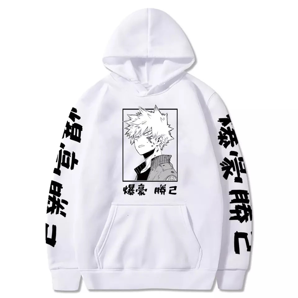 Japanese Anime Superhero Cartoon Print Hoodie