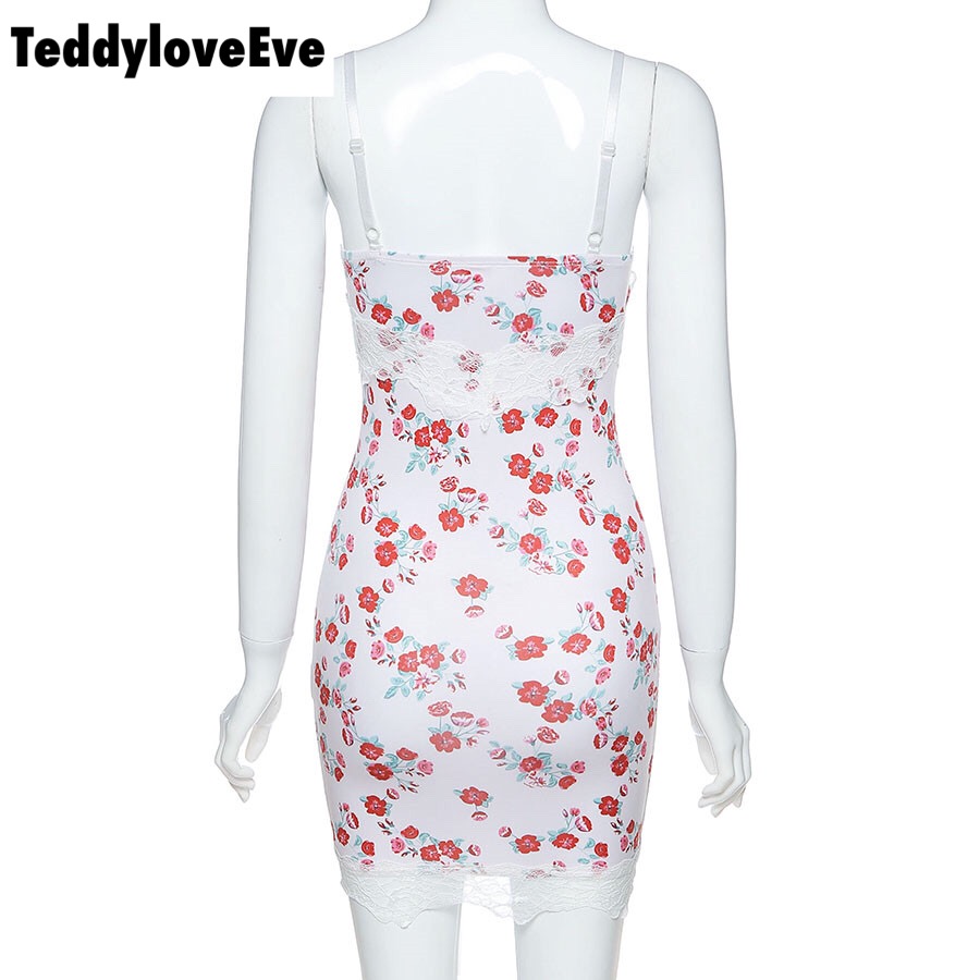 Cute Sexy Summer Boho Lace Graphic Lace Up Elegant Mini Bodycon Dress E-Girl Kawaii Korean Japanese Harajuku Chinese Retro Streetwear