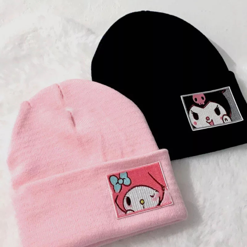 Cute Anime Knit Wool Hat Beanie Aesthetic Casual E-Girl Kawaii Korean Japanese Harajuku