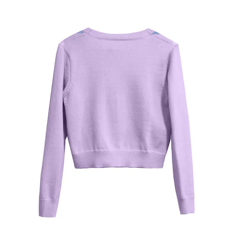 Cute Pink Geometrical Chic Vintage Knit Cardigan Sweater Top Shirt Winter Autumn E-Girl Kawaii Korean Japanese Harajuku Chinese Retro Streetwear