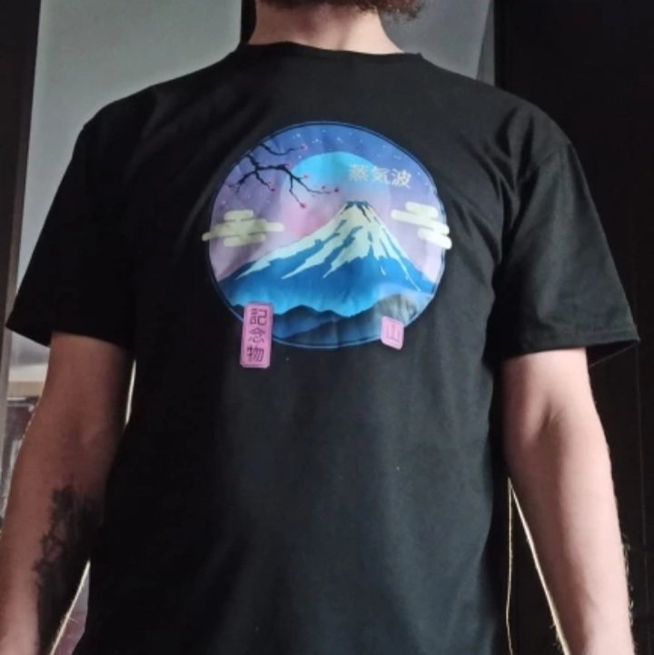 Cute Mount Fuji Japan Cartoon Anime Print Oversize Short Sleeve T-shirt Aesthetic Casual Summer E-Girl Kawaii Korean Japanese Harajuku Streetwear