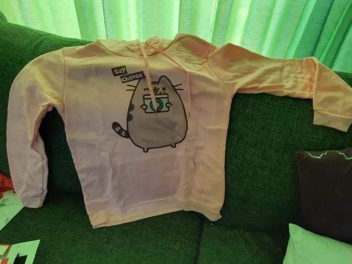 Cute Cat Game Pink Oversized Cartoon Print Casual Sweatshirt Hoodie Pullover E-Girl Kawaii Korean Japanese Harajuku Retro Streetwear Aesthetic