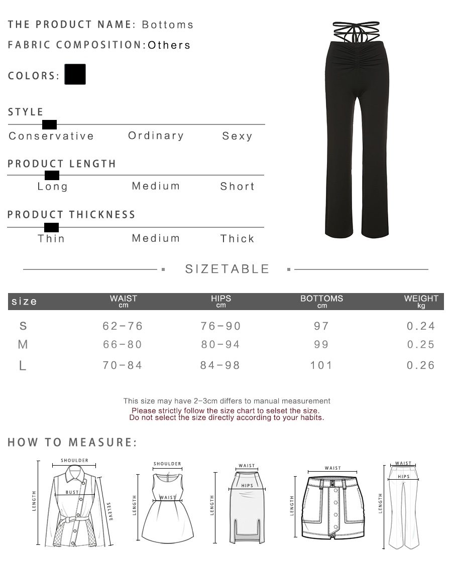 Cute Sexy Black High Waisted Thin Bandage Wrap Tie Pant Trousers Joggers E-Girl Kawaii Korean Japanese Harajuku Chinese Retro Streetwear Aesthetic