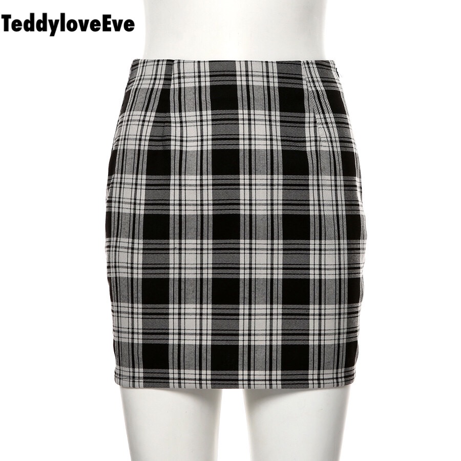 Cute Vintage Plaid Checkered High Waisted Mini Skirt E-Girl Kawaii Korean Japanese Harajuku Chinese Retro Streetwear Aesthetic