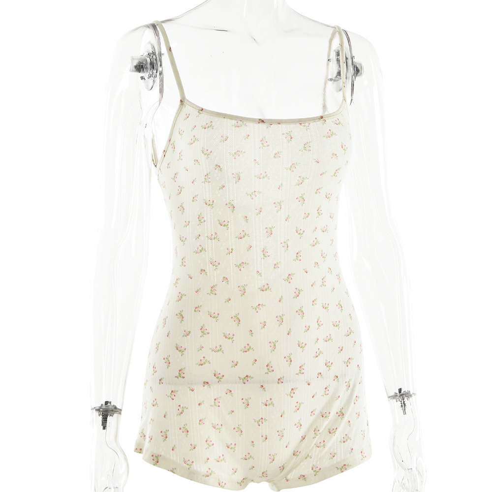 Floral Open Back Playsuit