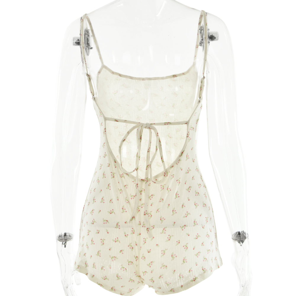 Floral Open Back Playsuit