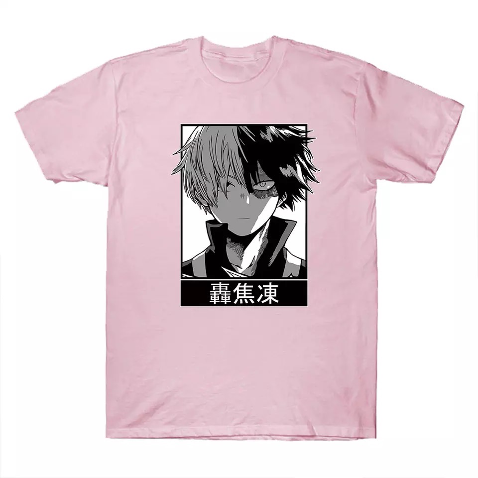 Japanese Anime Superhero Cartoon Print Short Sleeve Shirt T-shirt