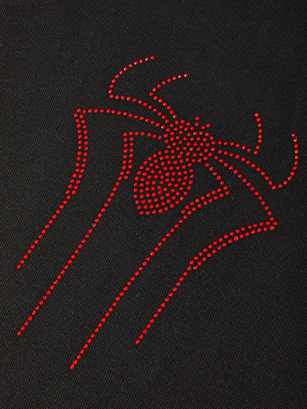 Rhinestone Spider Zip Up Hoodie