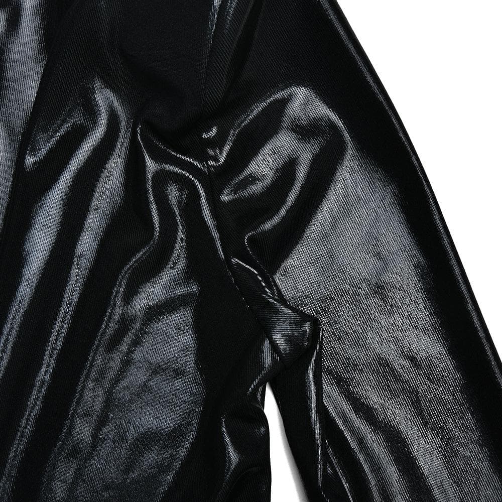 Ruched Metallic Long Sleeve V Neck Knotted Front Maxi Dress