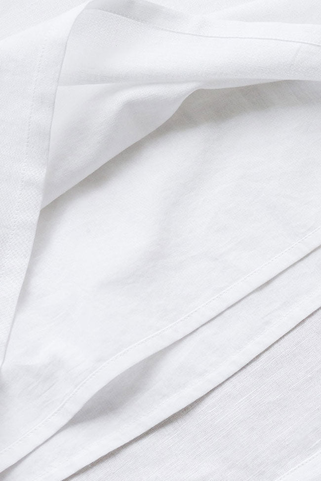 Square Neck Spaghetti Strap Linen Shift Mini Sundress