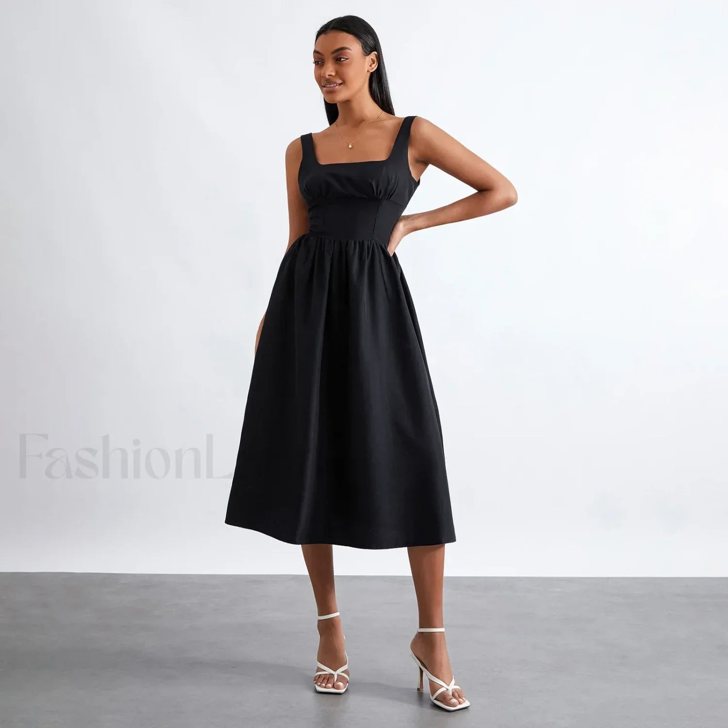 Cami High Waist Midi Dress
