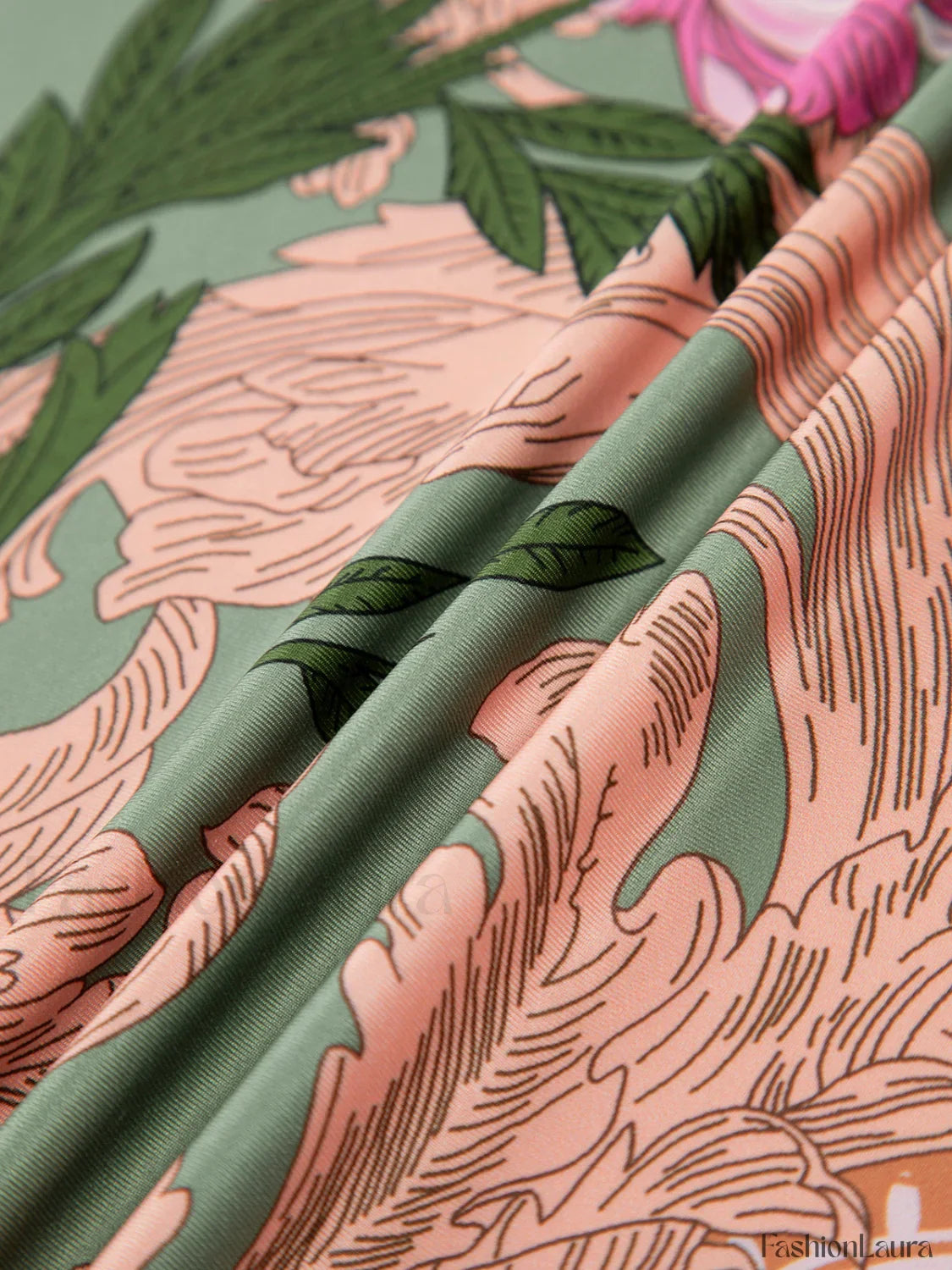 Green Floral Long Dress