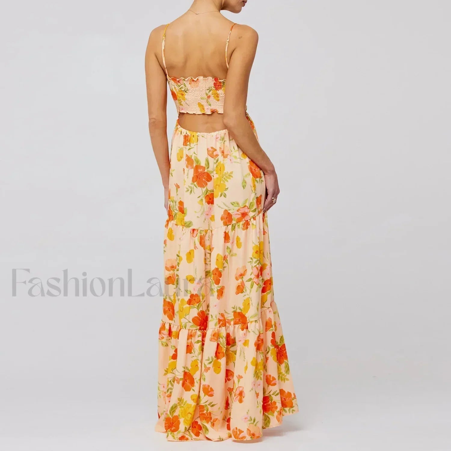 Floral Bodycon Spaghetti Maxi Dress