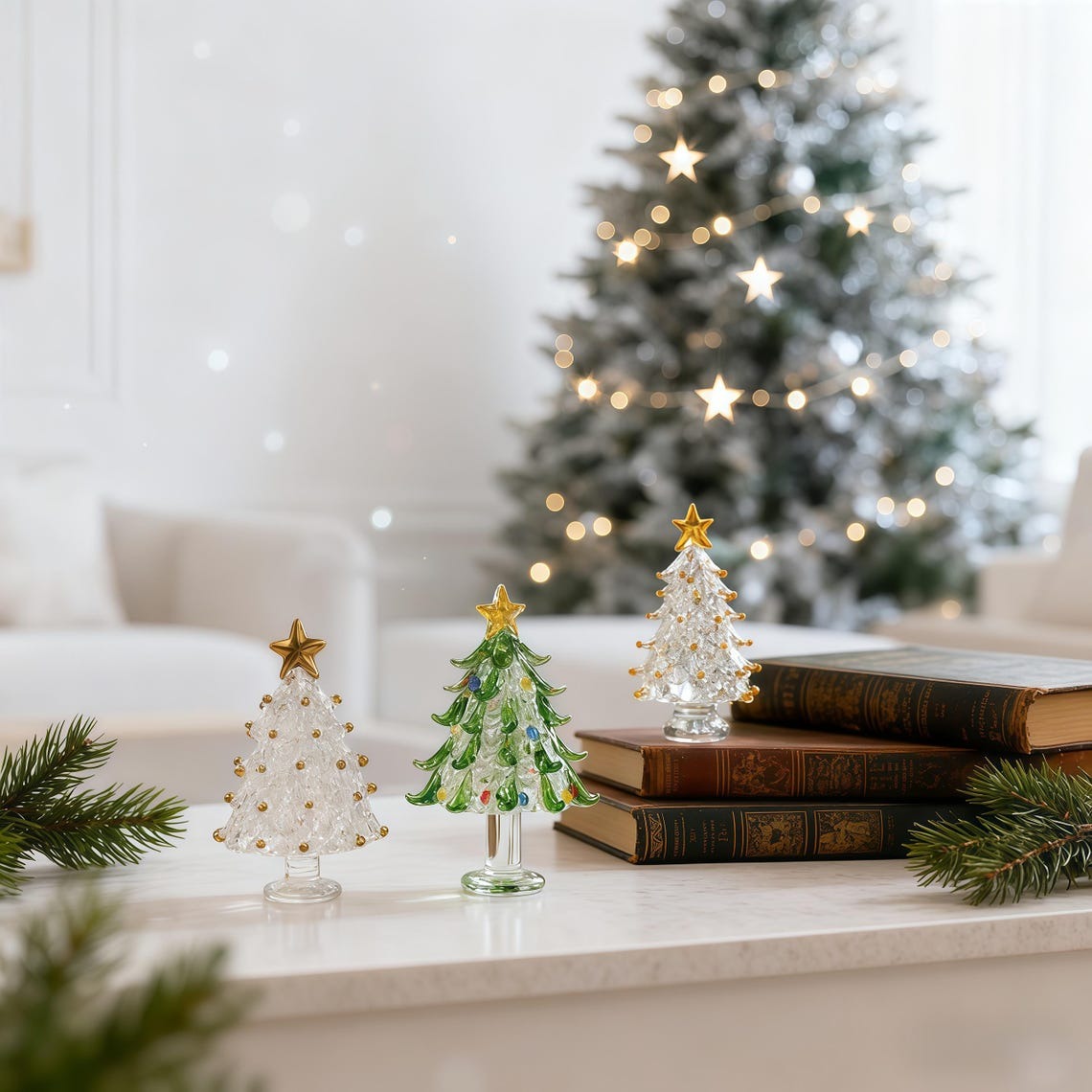 Handmade Stained Glass Christmas Tree Personalized Glass Christmas Decor FHC51143