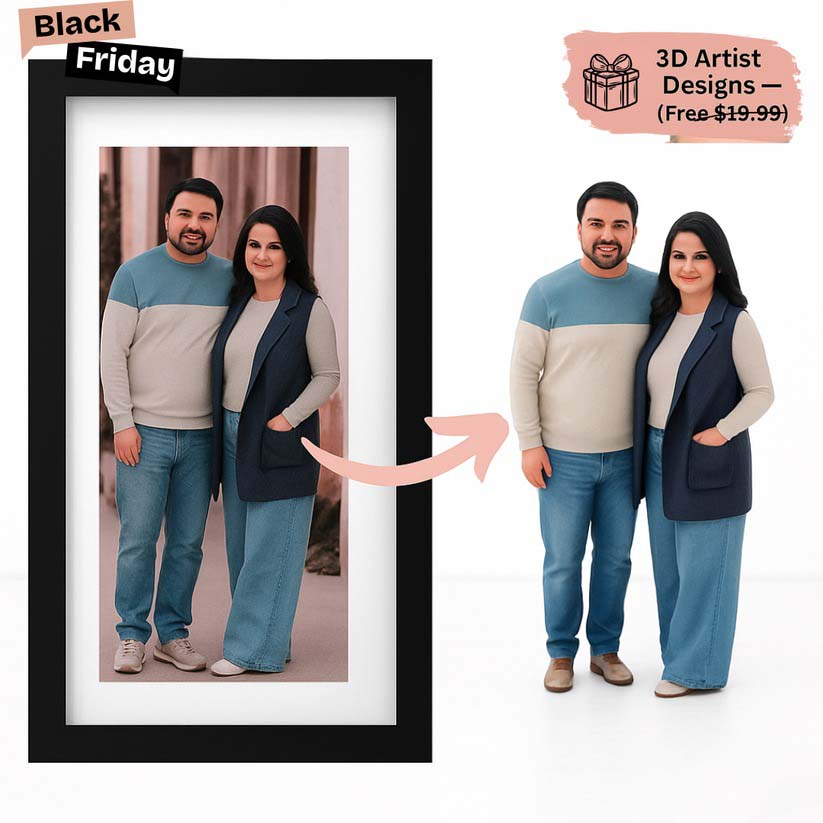 Personalized 3D Figurine from Your Photo Valentine's Day Gift