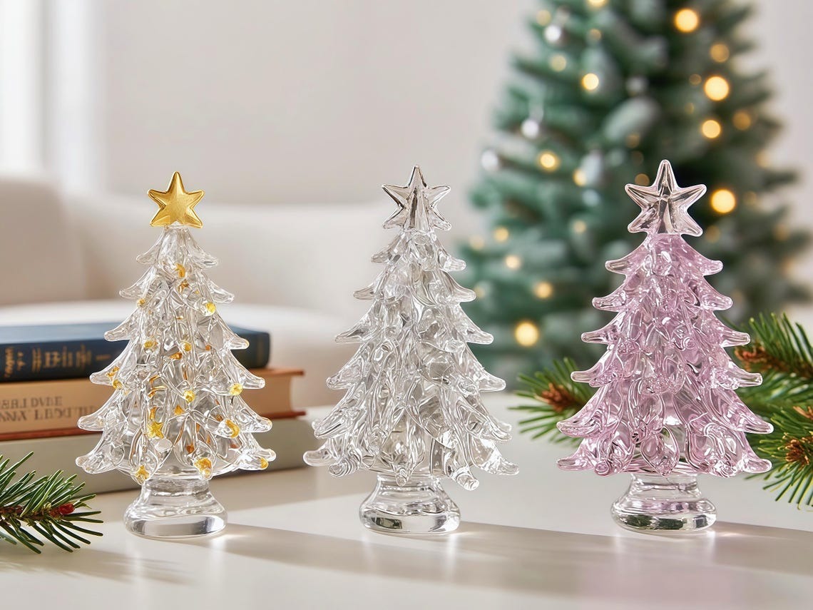 Handmade Stained Glass Christmas Tree Personalized Glass Christmas Decor FHC51143