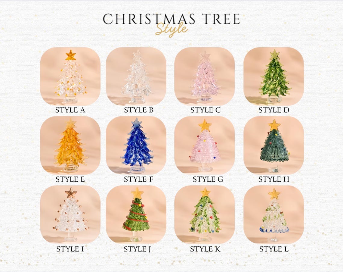 Handmade Stained Glass Christmas Tree Personalized Glass Christmas Decor FHC51143