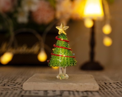 Handmade Stained Glass Christmas Tree Personalized Glass Christmas Decor FHC51143