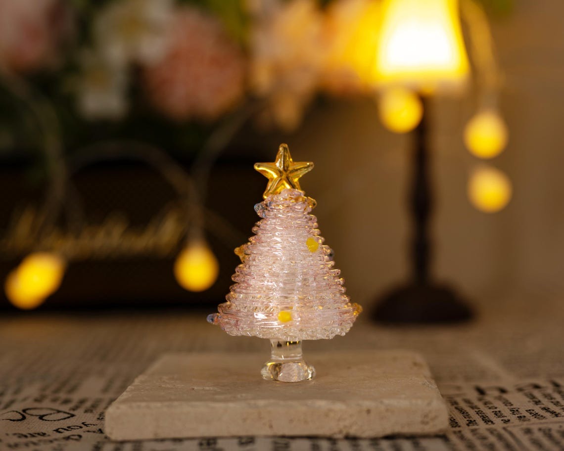 Handmade Stained Glass Christmas Tree Personalized Glass Christmas Decor FHC51143