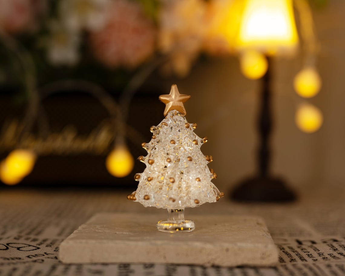 Handmade Stained Glass Christmas Tree Personalized Glass Christmas Decor FHC51143