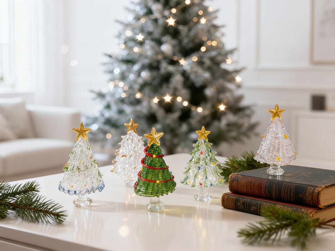 Handmade Stained Glass Christmas Tree Personalized Glass Christmas Decor FHC51143