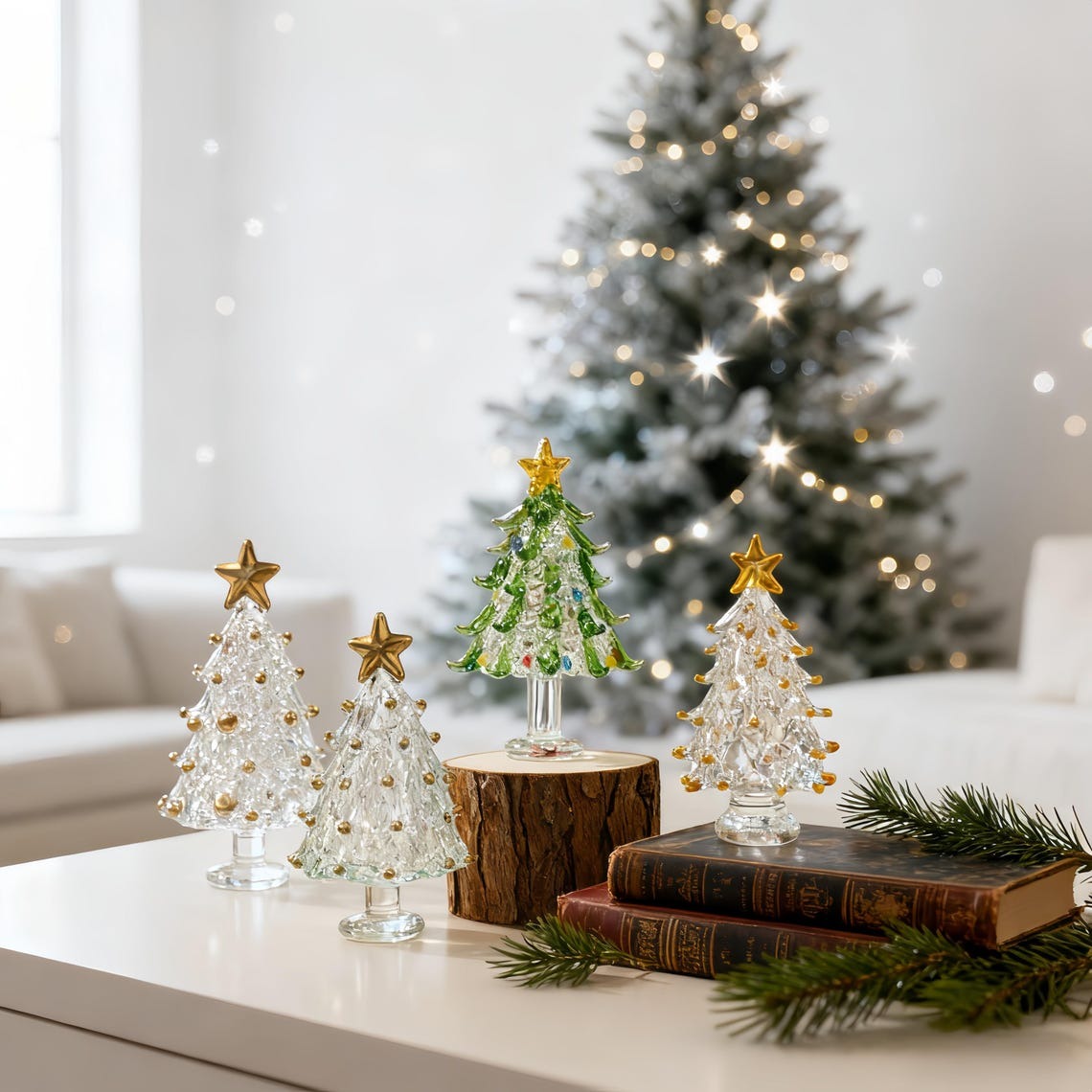 Handmade Stained Glass Christmas Tree Personalized Glass Christmas Decor FHC51143