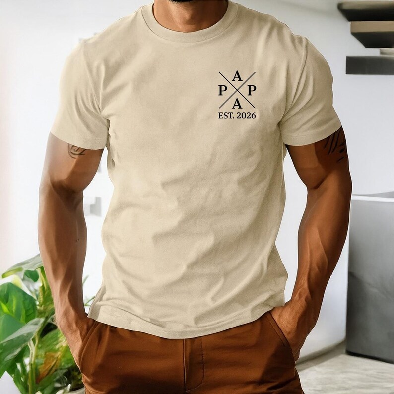 Personalised T-shirt with the Child's Name and Year of Birth Father's Day Gift HCMD0426