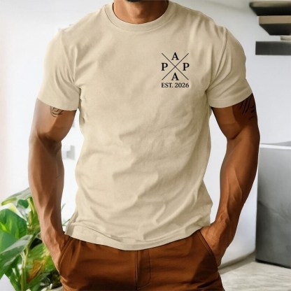 Personalised T-shirt with the Child's Name and Year of Birth Father's Day Gift HCMD0426