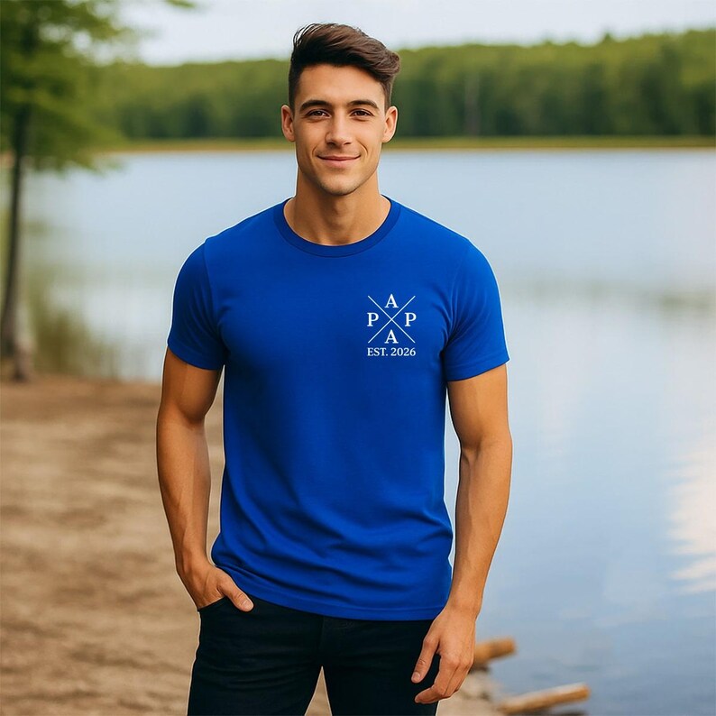 Personalised T-shirt with the Child's Name and Year of Birth Father's Day Gift HCMD0426