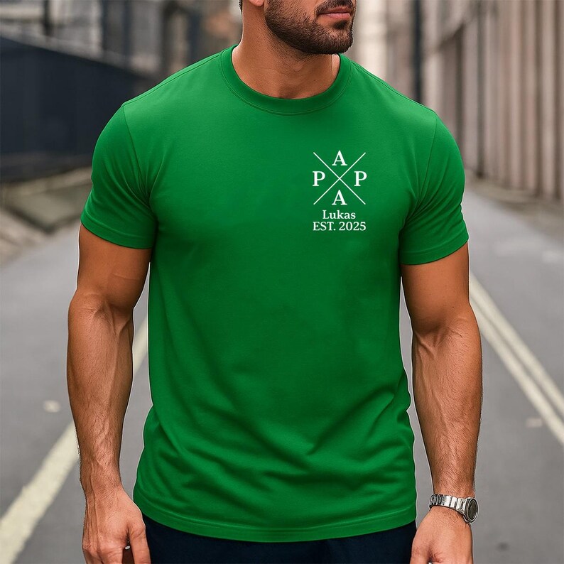 Personalised T-shirt with the Child's Name and Year of Birth Father's Day Gift HCMD0426