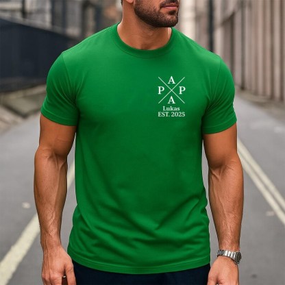 Personalised T-shirt with the Child's Name and Year of Birth Father's Day Gift HCMD0426