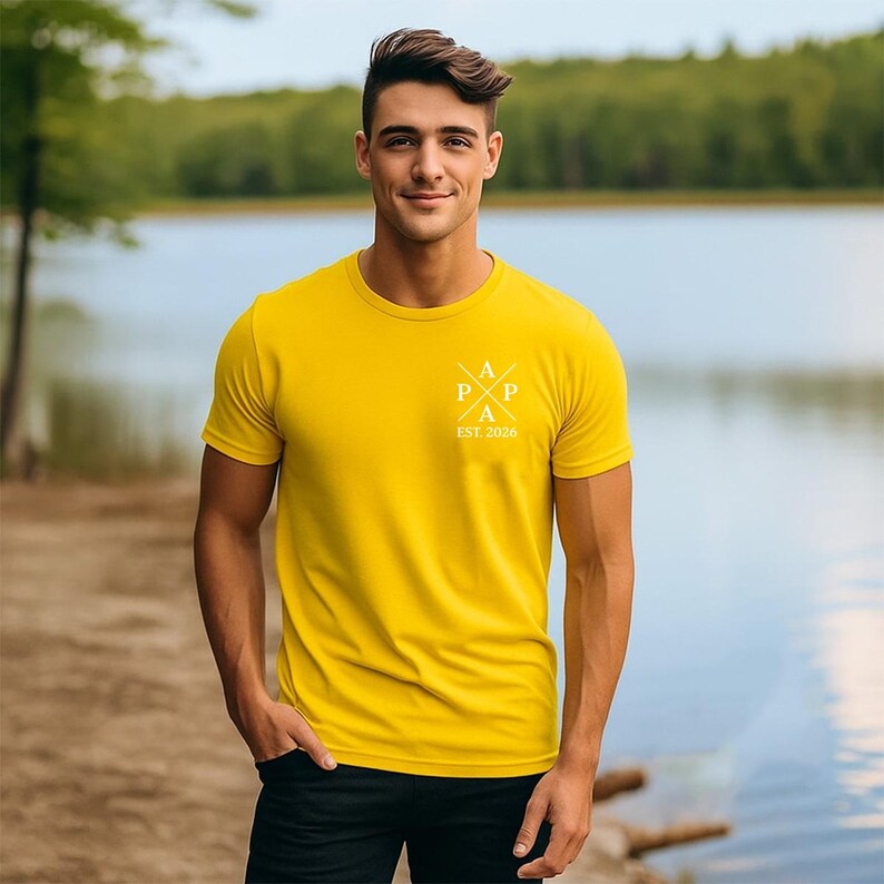 Personalised T-shirt with the Child's Name and Year of Birth Father's Day Gift HCMD0426