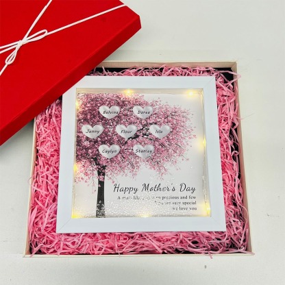 Custom Mom/Grandma Family Tree Heart Light Frame Gift Mother's Day Gift FHC51043