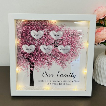 Custom Mom/Grandma Family Tree Heart Light Frame Gift Mother's Day Gift FHC51043