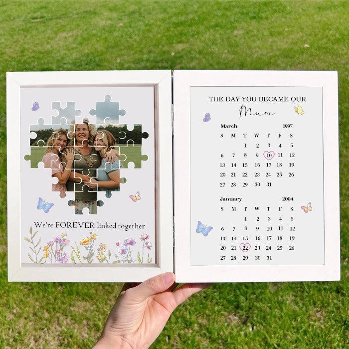 Custom The Day You Became Our Mom Puzzle Photo Frame FHC51030