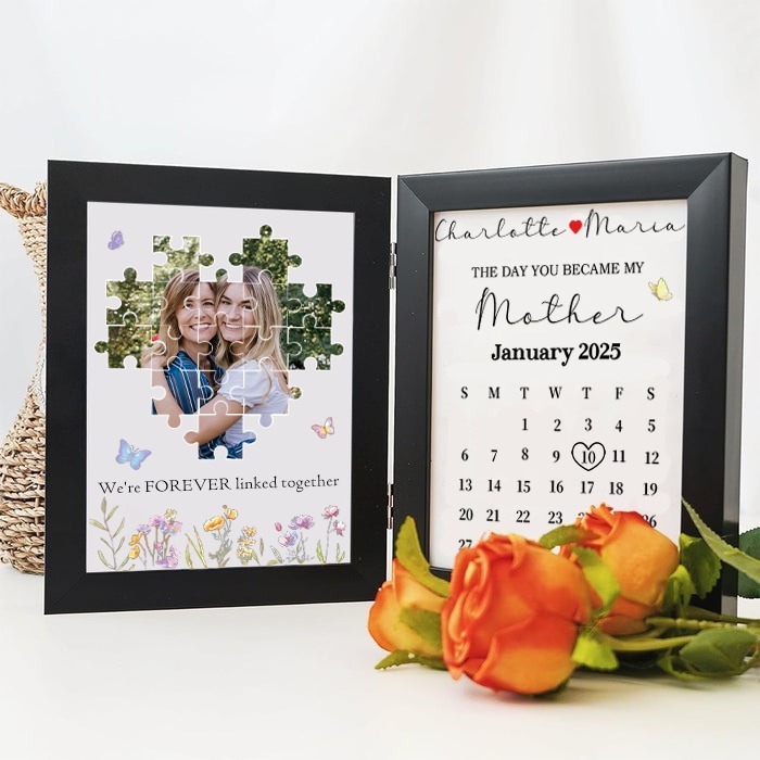 Personalized The Day You Became My Mother Puzzle Photo Frame FHC51029