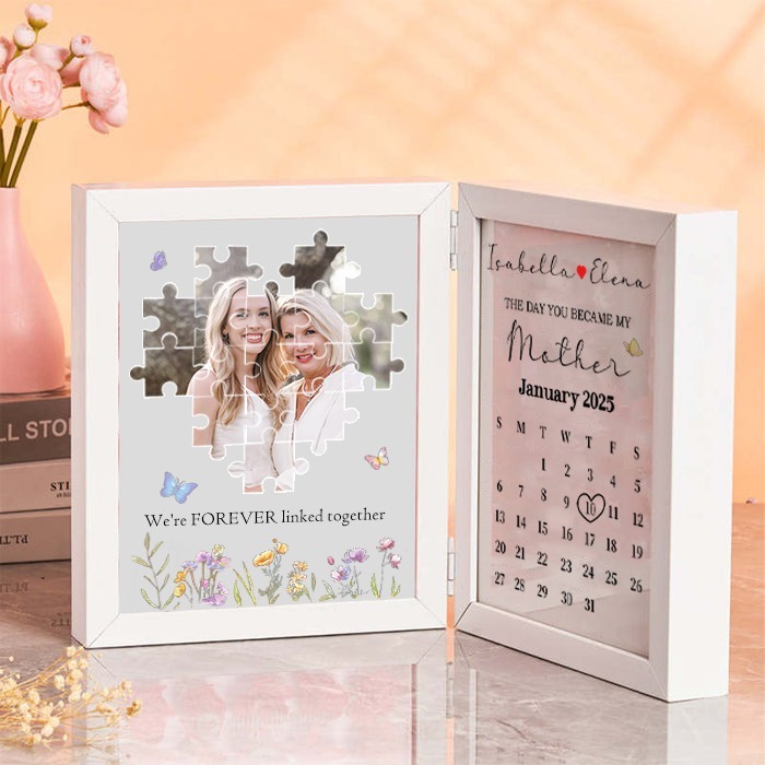 Personalized The Day You Became My Mother Puzzle Photo Frame FHC51029