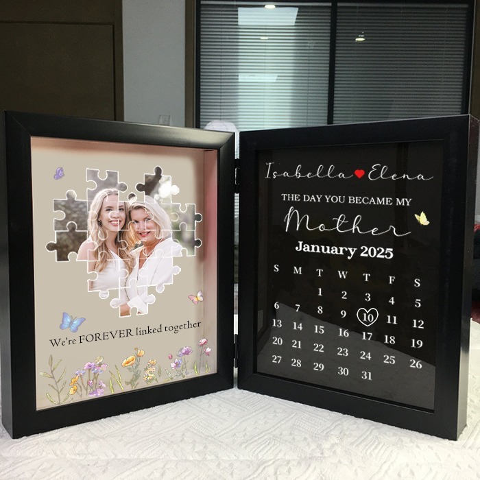 Personalized The Day You Became My Mother Puzzle Photo Frame FHC51029