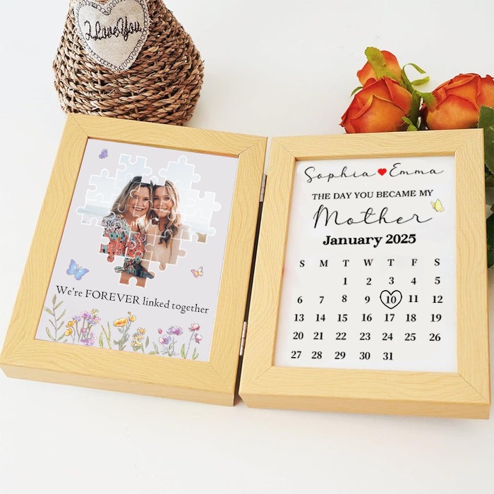 Personalized The Day You Became My Mother Puzzle Photo Frame FHC51029