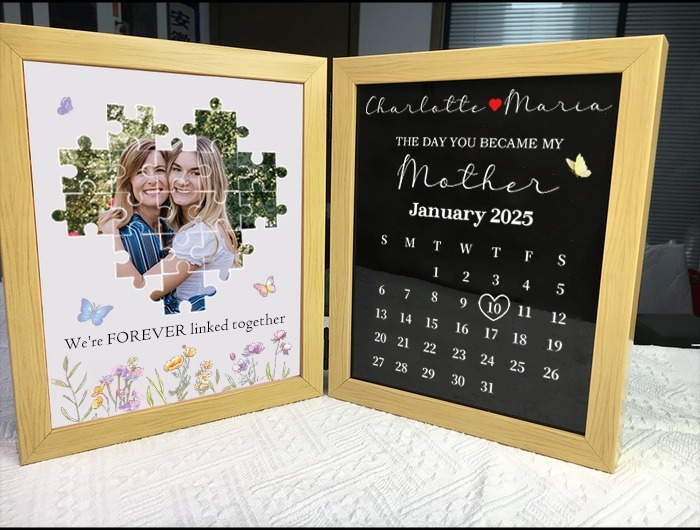Personalized The Day You Became My Mother Puzzle Photo Frame FHC51029