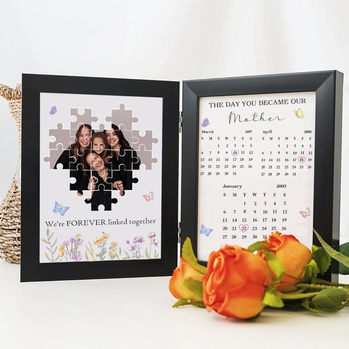Custom The Day You Became Our Mom Puzzle Photo Frame FHC51030
